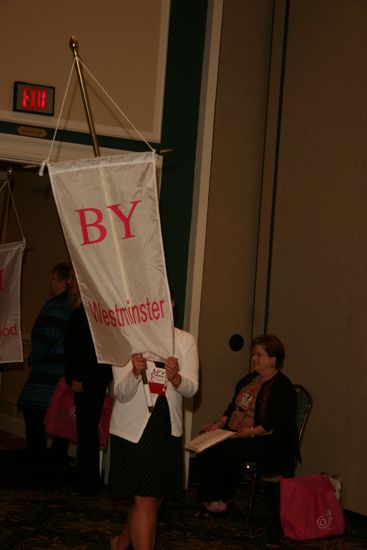 Beta Upsilon Chapter Flag in Convention Parade Photograph 1, July 2006 (image)