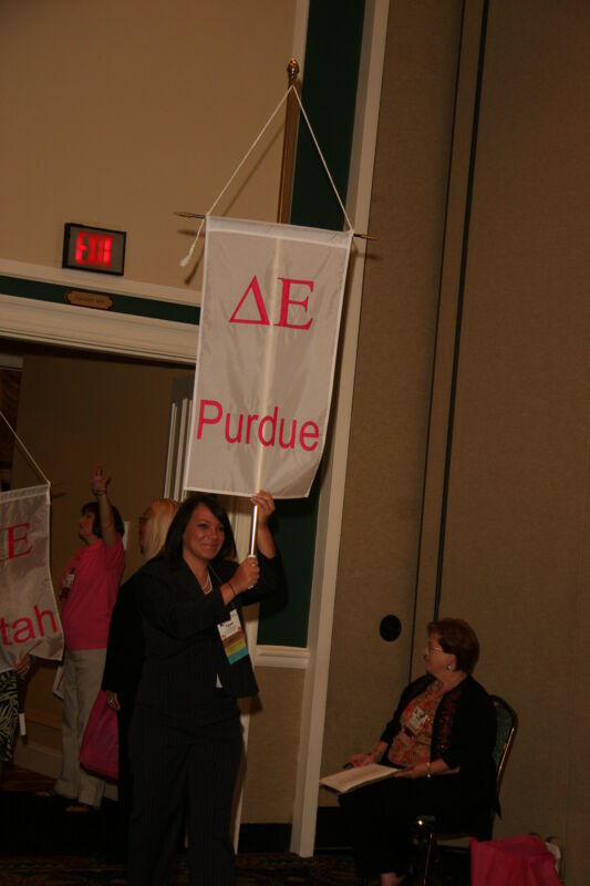 Delta Epsilon Chapter Flag in Convention Parade Photograph 1, July 2006 (Image)