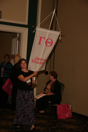 Gamma Theta Chapter Flag in Convention Parade Photograph 1, July 2006 (image)