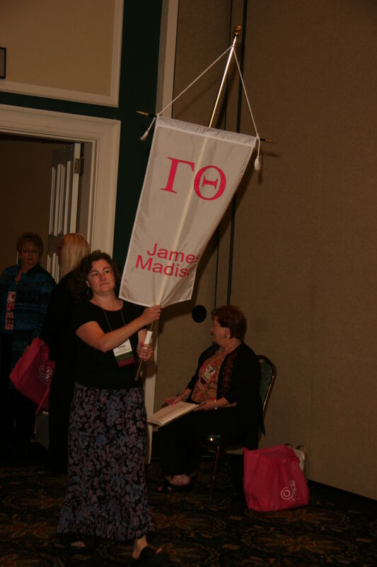 Gamma Theta Chapter Flag in Convention Parade Photograph 1, July 2006 (Image)