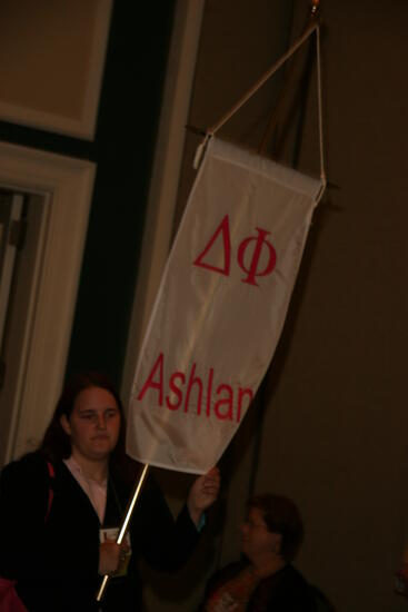 Delta Phi Chapter Flag in Convention Parade Photograph 1, July 2006 (image)