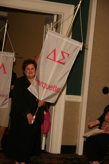 Delta Sigma Chapter Flag in Convention Parade Photograph 1, July 2006 (image)