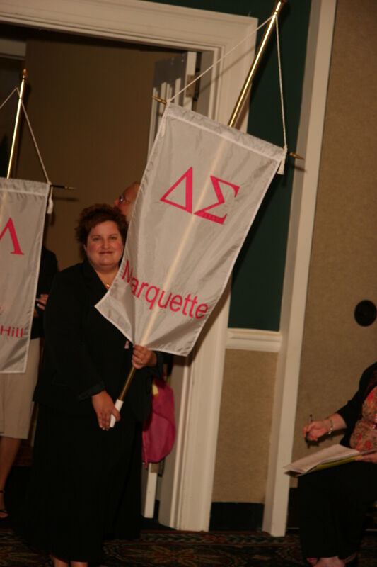 Delta Sigma Chapter Flag in Convention Parade Photograph 1, July 2006 (Image)
