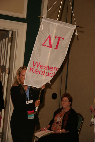 Delta Tau Chapter Flag in Convention Parade Photograph 1, July 2006 (image)