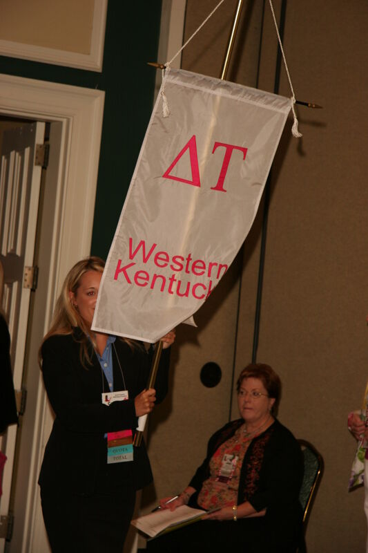 Delta Tau Chapter Flag in Convention Parade Photograph 1, July 2006 (Image)