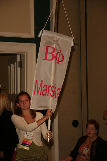 Beta Phi Chapter Flag in Convention Parade Photograph 1, July 2006 (image)