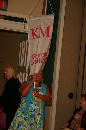 Kappa Mu Chapter Flag in Convention Parade Photograph 1, July 2006 (image)