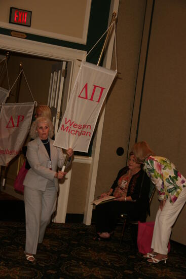 Delta Pi Chapter Flag in Convention Parade Photograph 1, July 2006 (image)