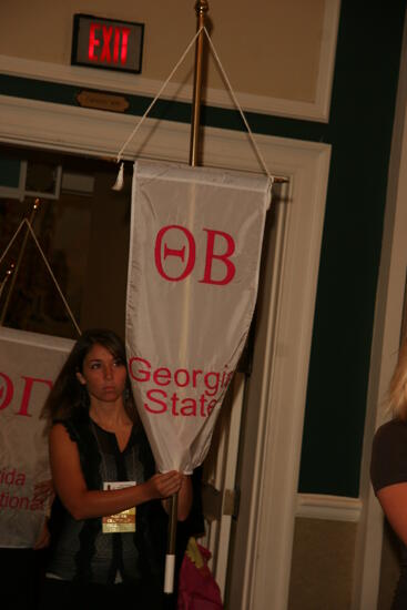 Theta Beta Chapter Flag in Convention Parade Photograph 1, July 2006 (image)