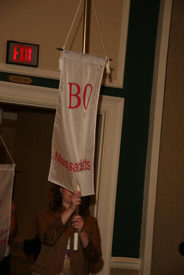 Beta Omicron Chapter Flag in Convention Parade Photograph 1, July 2006 (image)