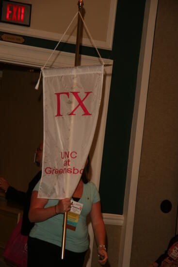 Gamma Chi Chapter Flag in Convention Parade Photograph 1, July 2006 (image)