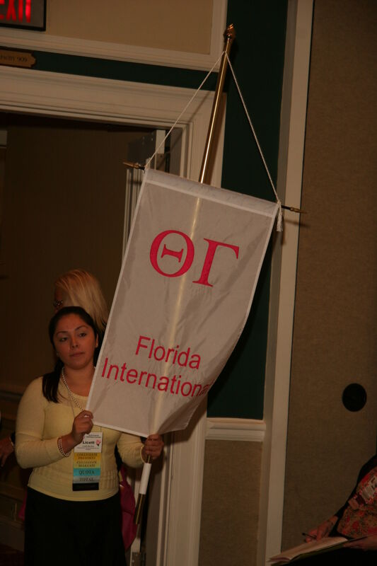 Theta Gamma Chapter Flag in Convention Parade Photograph 1, July 2006 (Image)