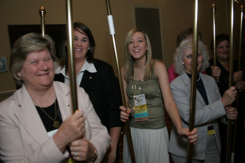 Phi Mus With Flag Poles at Convention Photograph 2, July 2006 (Image)