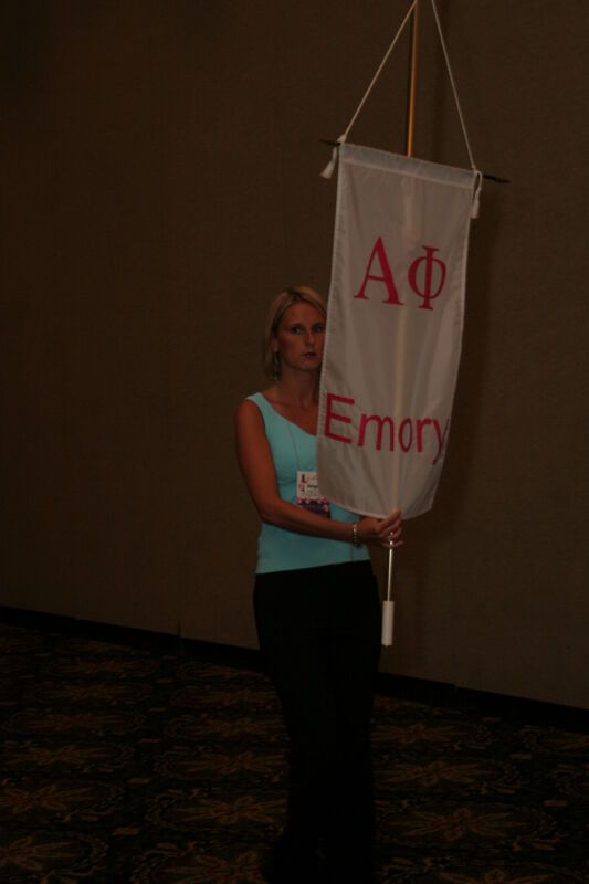 Alpha Phi Chapter Flag in Convention Parade Photograph 2, July 2006 (Image)