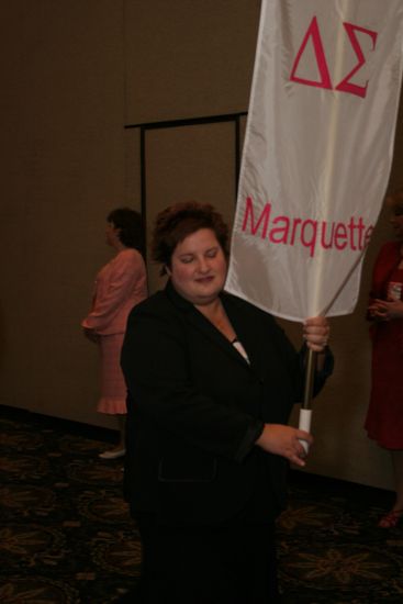 Delta Sigma Chapter Flag in Convention Parade Photograph 3, July 2006 (image)