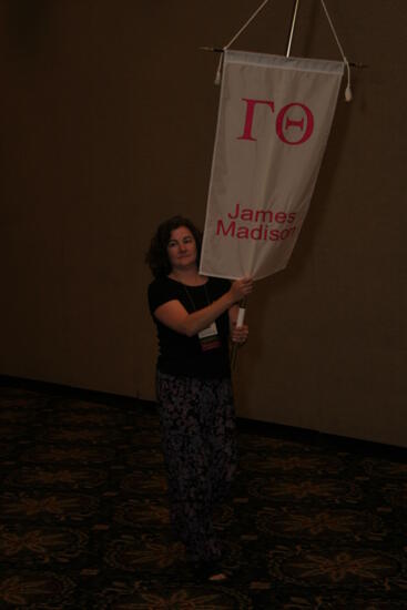 Gamma Theta Chapter Flag in Convention Parade Photograph 2, July 2006 (image)