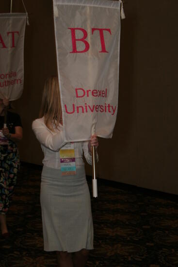 Beta Tau Chapter Flag in Convention Parade Photograph 2, July 2006 (image)