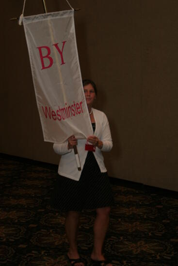 Beta Upsilon Chapter Flag in Convention Parade Photograph 2, July 2006 (image)