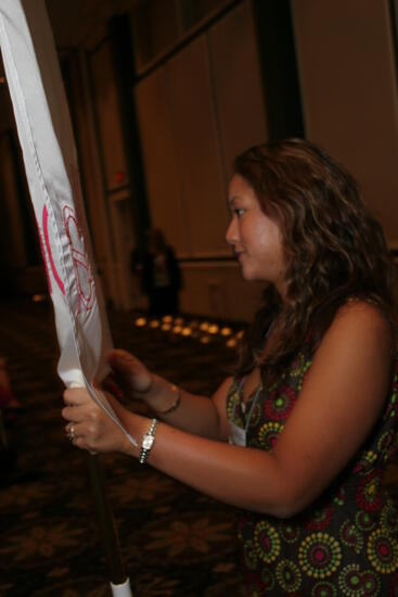 Unidentified Phi Mu in Convention Parade of Flags Photograph, July 2006 (image)