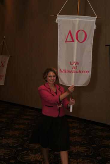 Delta Omicron Chapter Flag in Convention Parade Photograph 2, July 2006 (image)