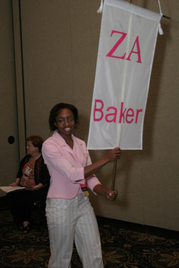 Zeta Alpha Chapter Flag in Convention Parade Photograph 2, July 2006 (image)