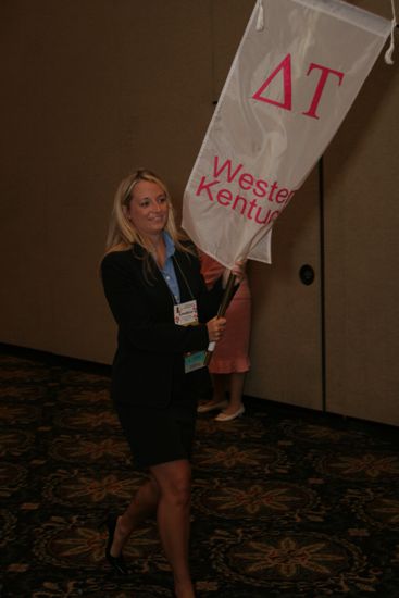 Delta Tau Chapter Flag in Convention Parade Photograph 2, July 2006 (image)