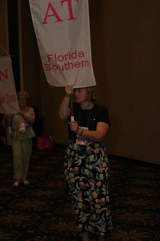 July 2006 Alpha Tau Chapter Flag in Convention Parade Photograph Image