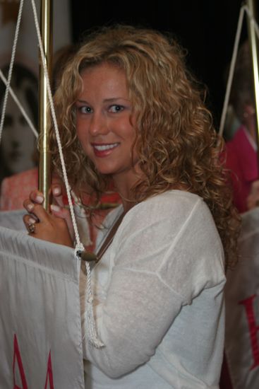 Unidentified Phi Mu Before Convention Parade of Flags Photograph, July 2006 (image)