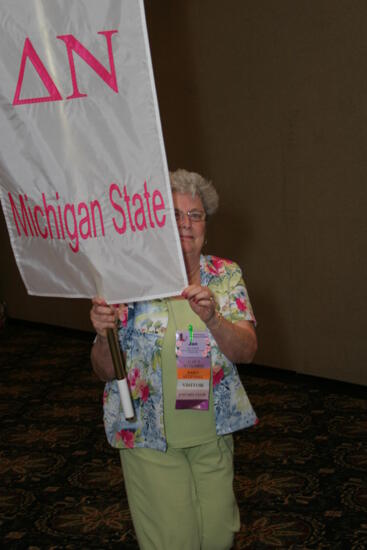 Delta Nu Chapter Flag in Convention Parade Photograph 2, July 2006 (image)