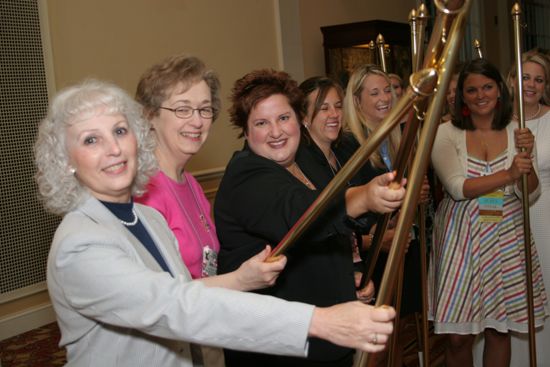 Phi Mus With Flag Poles at Convention Photograph 3, July 2006 (image)