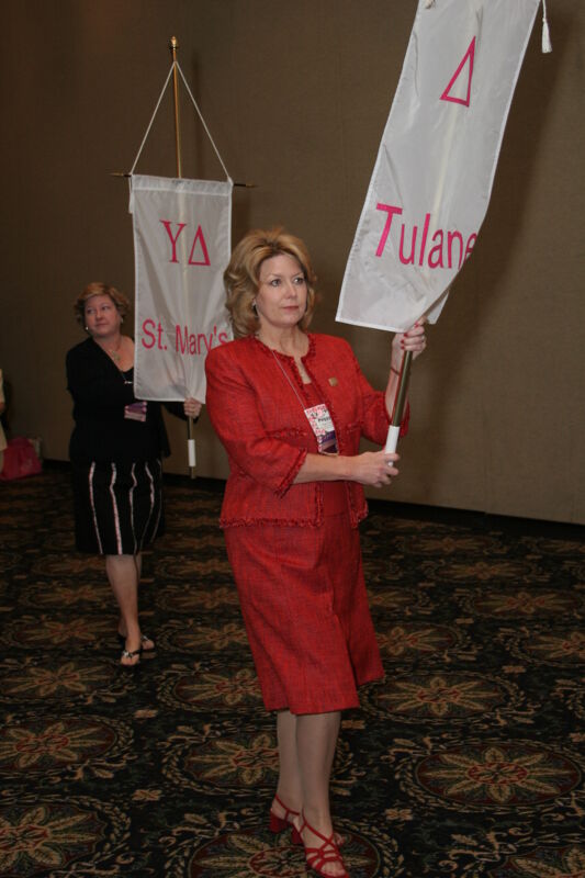 July 2006 Peggy King in Convention Parade of Flags Photograph Image