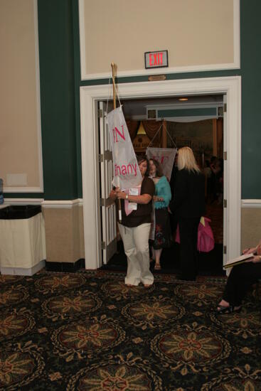 Beta Nu Chapter Flag in Convention Parade Photograph 1, July 2006 (image)