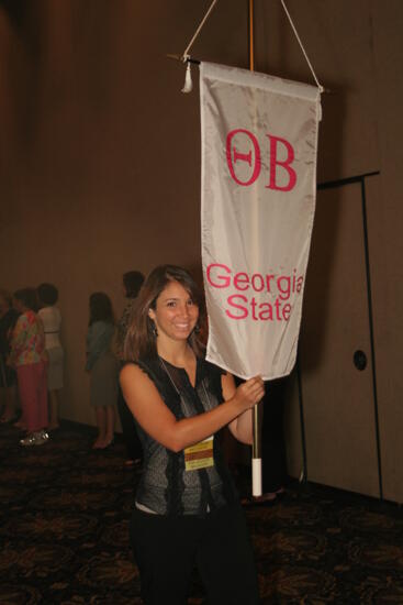 Theta Beta Chapter Flag in Convention Parade Photograph 2, July 2006 (image)