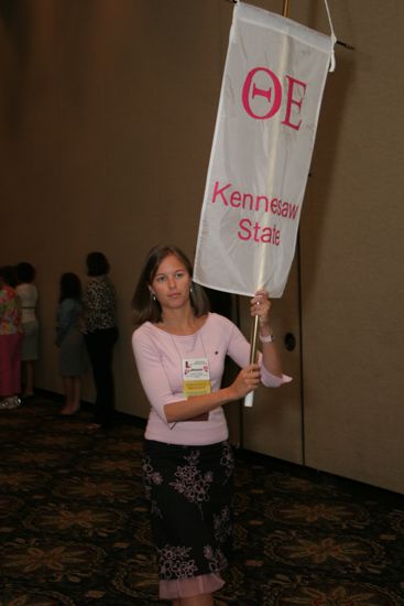 Theta Epsilon Chapter Flag in Convention Parade Photograph 2, July 2006 (image)