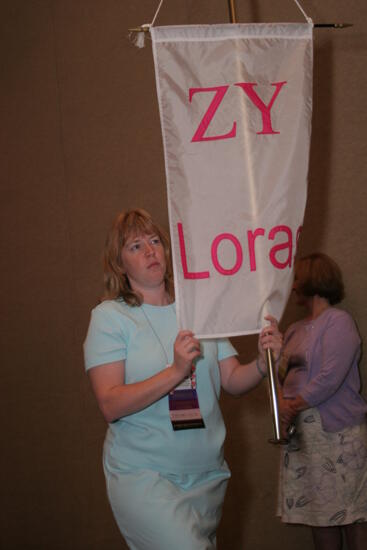 Zeta Upsilon Chapter Flag in Convention Parade Photograph 2, July 2006 (image)