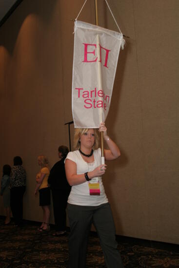 Epsilon Pi Chapter Flag in Convention Parade Photograph 2, July 2006 (image)