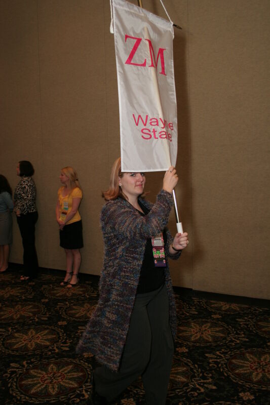 Zeta Mu Chapter Flag in Convention Parade Photograph 2, July 2006 (Image)