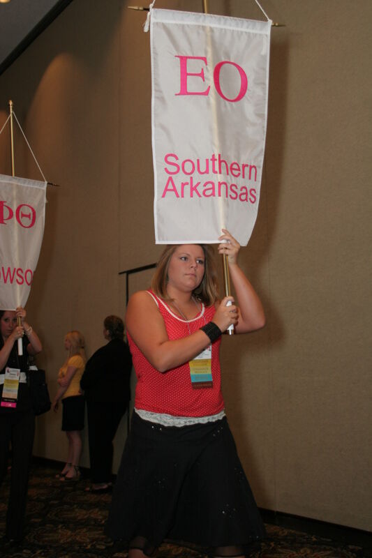 Epsilon Omicron Chapter Flag in Convention Parade Photograph 2, July 2006 (Image)