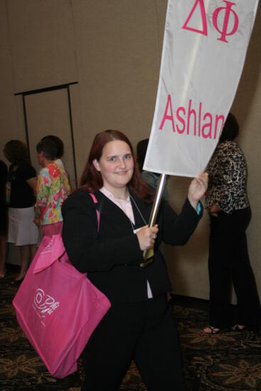 Delta Phi Chapter Flag in Convention Parade Photograph 2, July 2006 (image)