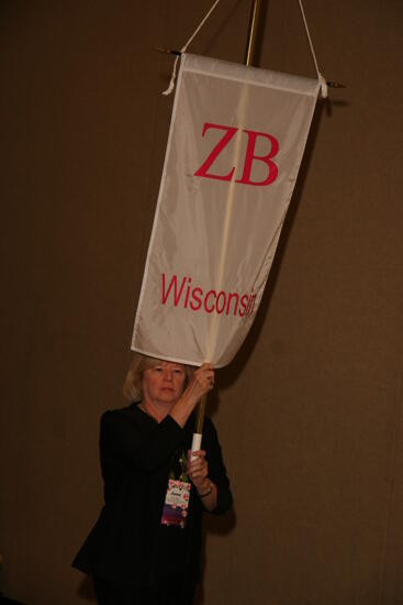 Zeta Beta Chapter Flag in Convention Parade Photograph 1, July 2006 (image)