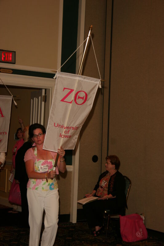 July 2006 Zeta Theta Chapter Flag in Convention Parade Photograph Image