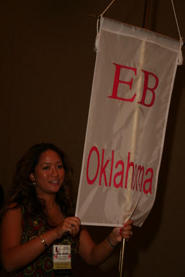 Epsilon Beta Chapter Flag in Convention Parade Photograph, July 2006 (image)