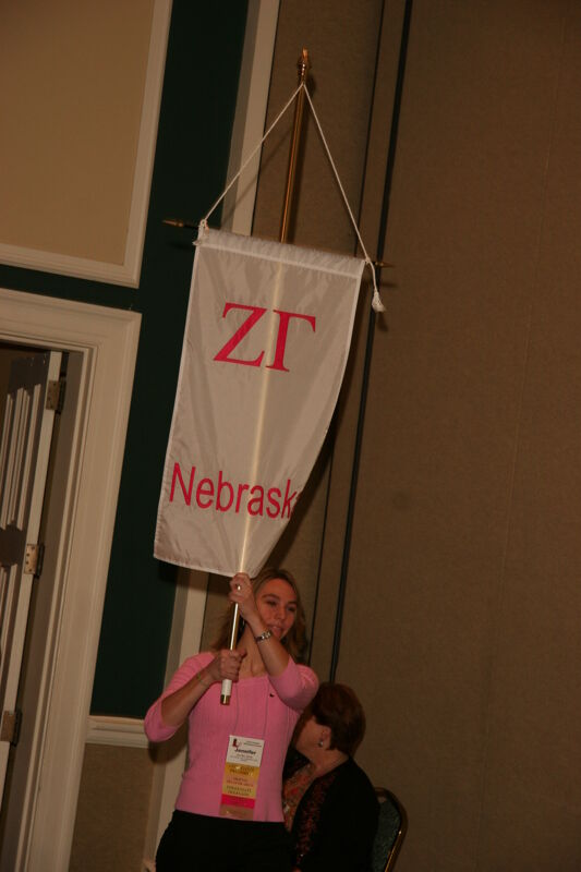 July 2006 Zeta Gamma Chapter Flag in Convention Parade Photograph Image
