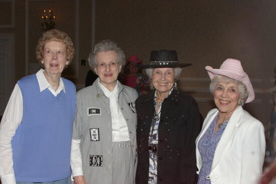 Campbell, Henson, and Two Unidentified Phi Mus at Convention 1852 Dinner Photograph, July 14, 2006 (image)