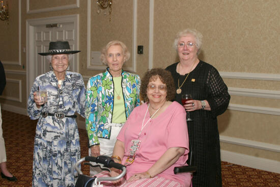 Campbell, Lamb, Indianer, and Nemir at Convention 1852 Dinner Photograph 1, July 14, 2006 (image)