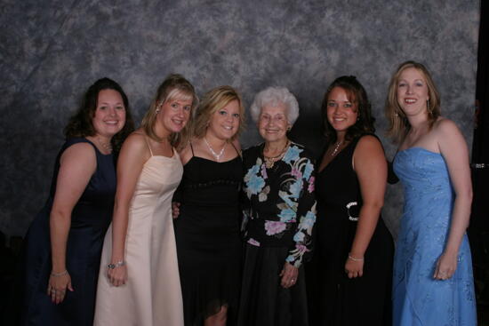 Dorothy Campbell and Five Unidentified Phi Mus Convention Portrait Photograph 2, July 2006 (image)