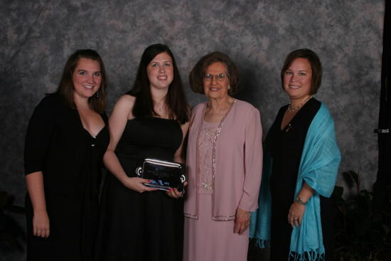 Joan Wallem and Three Unidentified Phi Mus Convention Portrait Photograph 1, July 2006 (image)