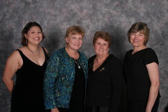 Diane Eggert and Three Unidentified Phi Mus Convention Portrait Photograph 1, July 2006 (image)