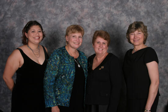 Diane Eggert and Three Unidentified Phi Mus Convention Portrait Photograph 2, July 2006 (image)