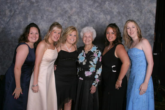 Dorothy Campbell and Five Unidentified Phi Mus Convention Portrait Photograph 1, July 2006 (image)